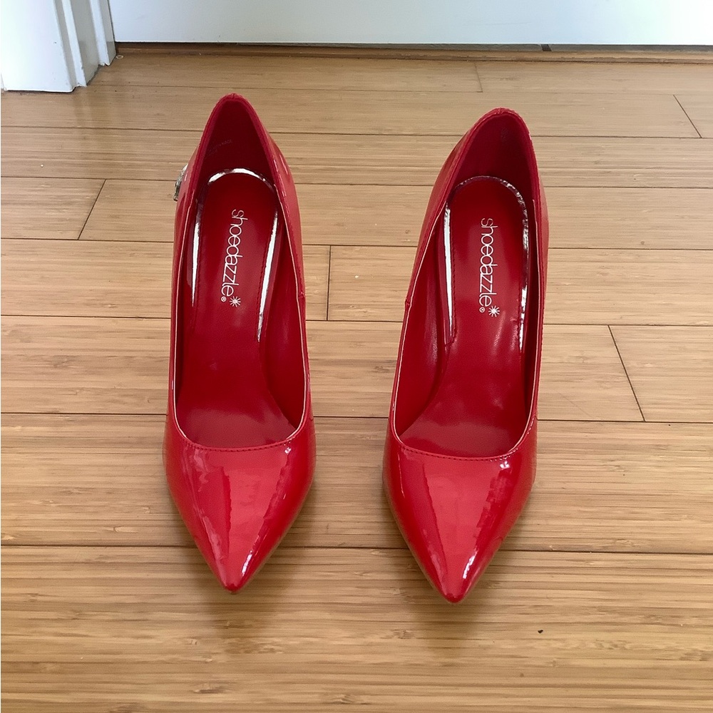 BRAND NEW!! Shoe Dazzle Vibrant Red Heels🔥 - Picture 7 of 7